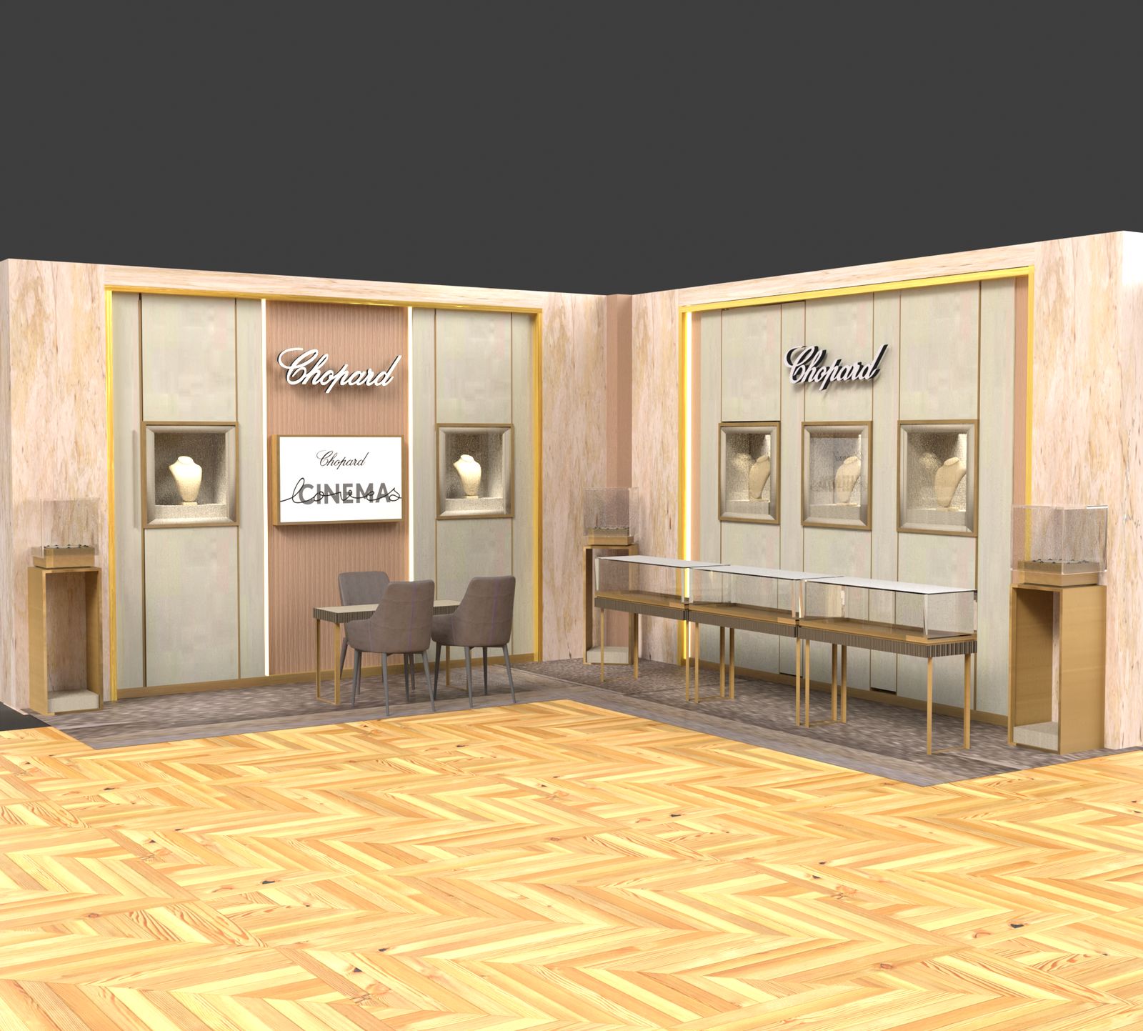 Chopard boutique 3D rendering